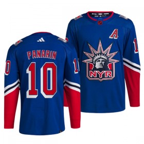 New York Rangers tröja Artemi Panarin 10 Adidas 2022-23 Blå Reverse Retro 2.0 Authentic - NHL Tröjor Herr